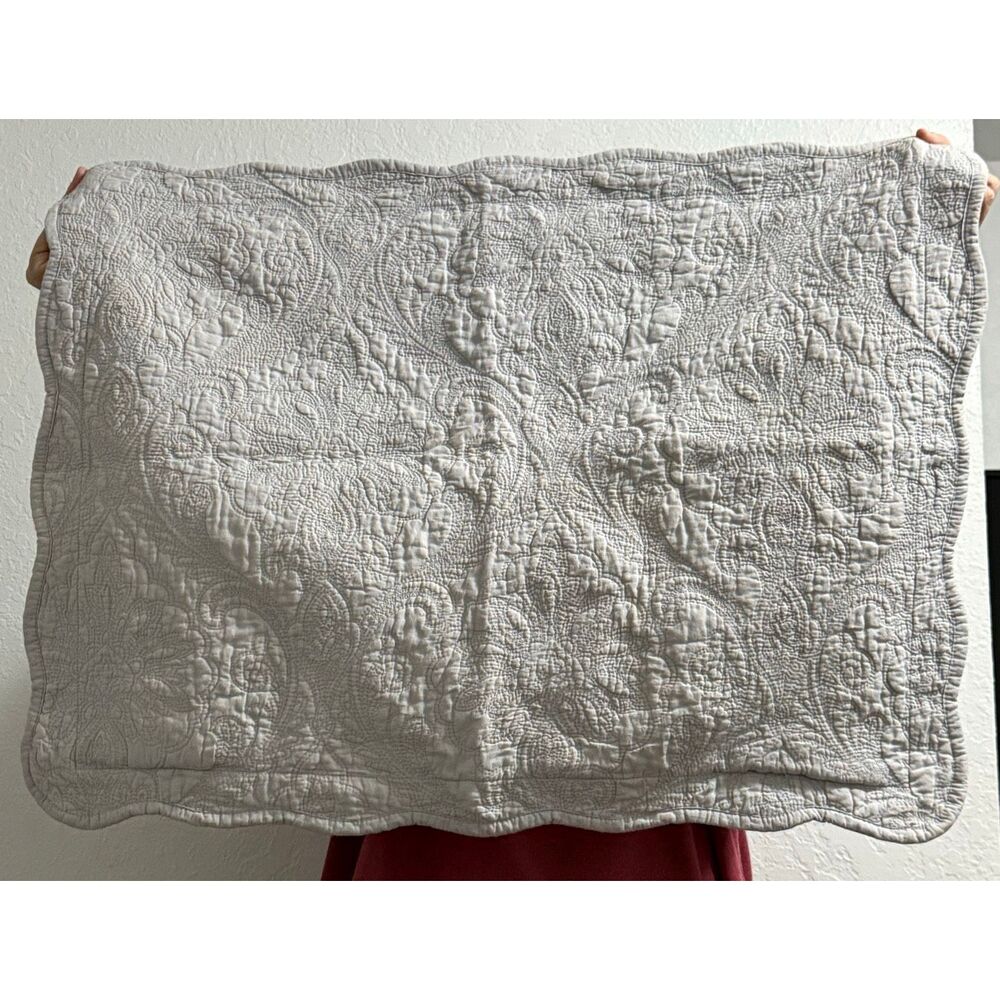 Casa Zeta Jones Standard Sham Hollywood gray Cotton Quilted
